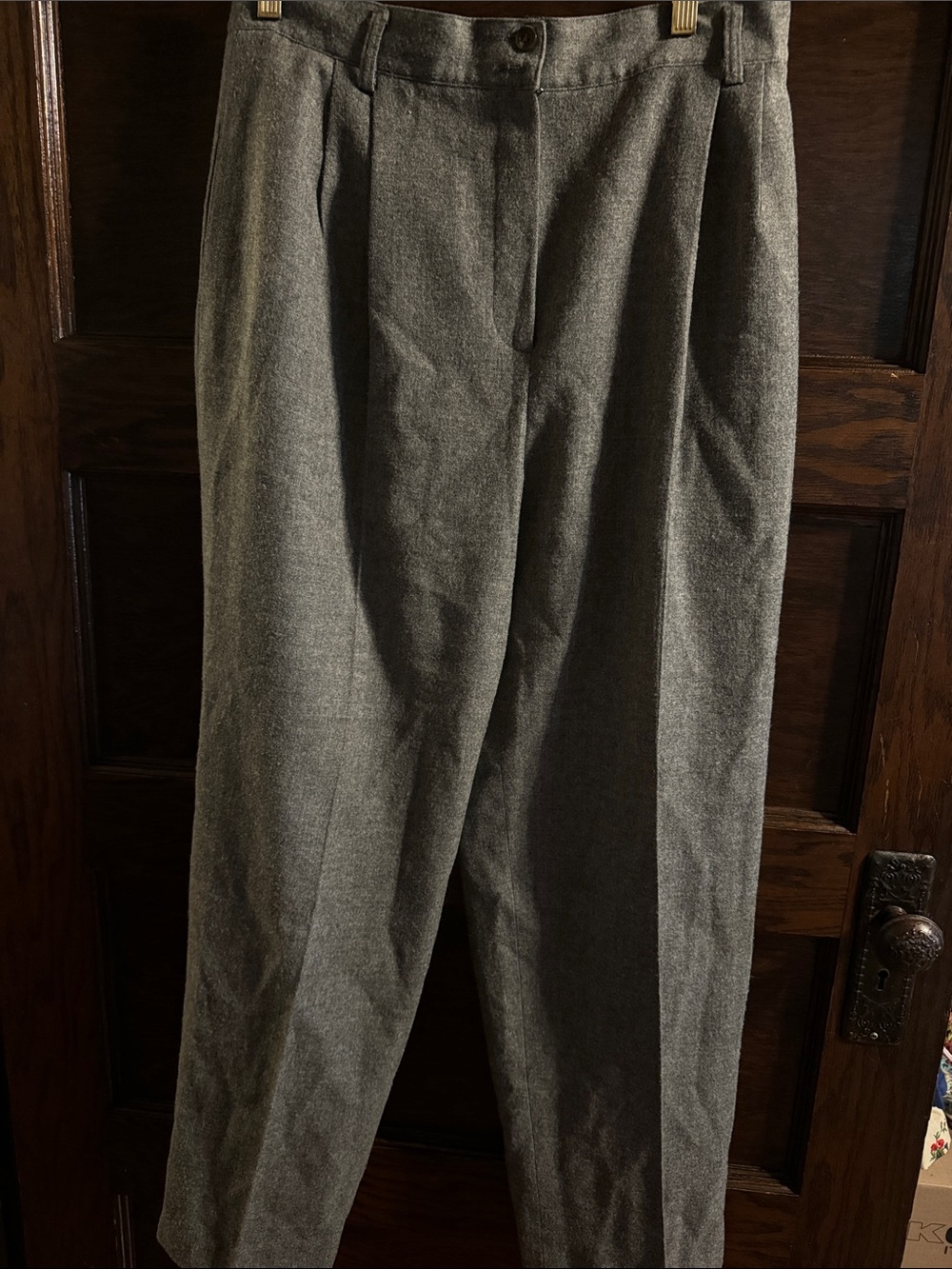 Harve Benard Wool Pleated Dress Trousers